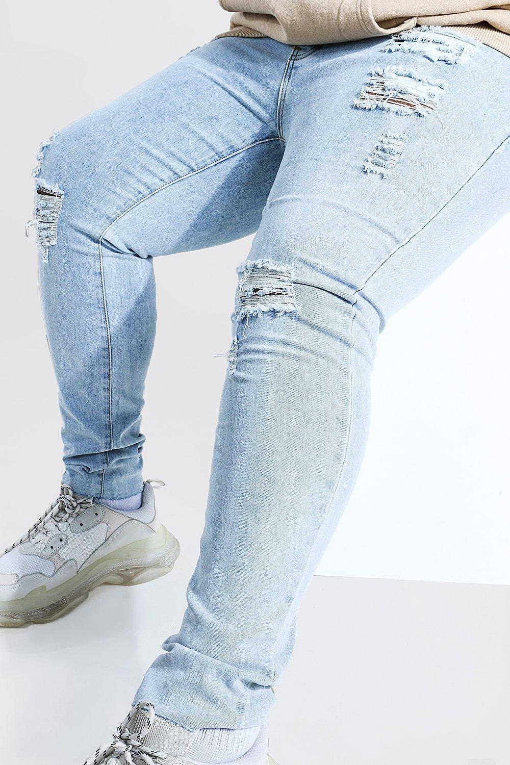 Men raw hem on sale jeans